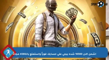 اشحن الآن 16560 شدة ببجي على حسابك فوراً واستمتع بالـ4560 مجاناً